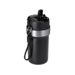 Vaso térmico de acero inoxidable reciclado con asa y pajita 490ml