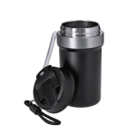 Vaso térmico de acero inoxidable reciclado con asa y pajita 490ml
