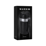 Vaso térmico de acero inoxidable reciclado con asa y pajita 490ml