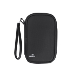 Funda organizadora de viaje en PU con cremallera y protección RFID color negro primera vista