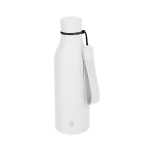 Botella térmica de acero inoxidable reciclado, acabado gomoso 480ml color blanco primera vista