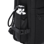 Mochila de viaje en PU con apertura 180° y múltiples bolsillos 18L