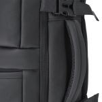 Mochila de viaje en PU con apertura 180° y múltiples bolsillos 18L