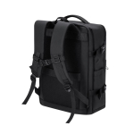 Mochila de viaje en PU con apertura 180° y múltiples bolsillos 18L