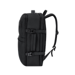 Mochila de viaje en PU con apertura 180° y múltiples bolsillos 18L