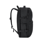 Mochila de viaje en PU con apertura 180° y múltiples bolsillos 18L