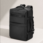 Mochila de viaje en PU con apertura 180° y múltiples bolsillos 18L