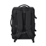Mochila de viaje en PU con apertura 180° y múltiples bolsillos 18L