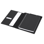 Libreta de piel sintética A5 con bolígrafo tinta azul y hojas lisas