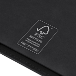 Libreta de piel sintética A5 con bolígrafo tinta azul y hojas lisas