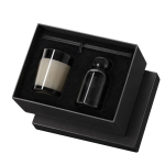 Set aromático en cristal con difusor de 120ml y vela perfumada