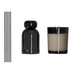 Set aromático en cristal con difusor de 120ml y vela perfumada