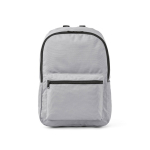 Mochila ligera de plástico reciclado con interior acolchado PC 15,6” color gris vista frontal
