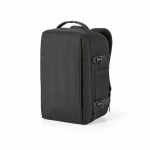 Mochila de cabina de plástico reciclado resistente al agua de 17” color negro