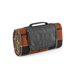 Manta de pícnic plegable de poliéster reciclado con reverso impermeable color rojo