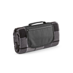 Manta de pícnic plegable de poliéster reciclado con reverso impermeable color gris