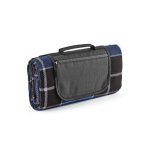 Manta de pícnic plegable de poliéster reciclado con reverso impermeable color azul marino