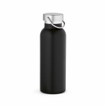 Botella térmica de acero inoxidable reciclado con acabado mate 530ml color negro