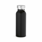 Botella térmica de acero inoxidable reciclado con acabado mate 530ml color negro segunda vista