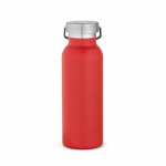 Botella térmica de acero inoxidable reciclado con acabado mate 530ml color rojo vista trasera