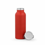 Botella térmica de acero inoxidable reciclado con acabado mate 530ml color rojo segunda vista frontal