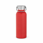 Botella térmica de acero inoxidable reciclado con acabado mate 530ml color rojo vista frontal