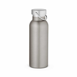 Botella térmica de acero inoxidable reciclado con acabado mate 530ml color plateado