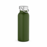 Botella térmica de acero inoxidable reciclado con acabado mate 530ml color verde militar
