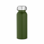 Botella térmica de acero inoxidable reciclado con acabado mate 530ml color verde militar vista trasera