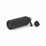 Botella térmica de acero inox reciclado con asa de silicona 490ml color negro cuarta vista