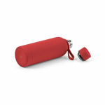 Botella térmica de acero inox reciclado con asa de silicona 490ml color rojo cuarta vista