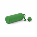 Botella térmica de acero inox reciclado con asa de silicona 490ml color verde cuarta vista