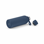 Botella térmica de acero inox reciclado con asa de silicona 490ml color azul marino cuarta vista