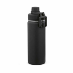 Botella térmica de acero inoxidable reciclado con tapa doble 500ml color negro