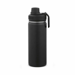 Botella térmica de acero inoxidable reciclado con tapa doble 500ml color negro segunda vista