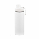 Botella térmica de acero inoxidable reciclado con tapa doble 500ml color blanco segunda vista