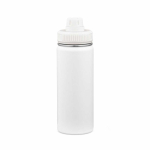 Botella térmica de acero inoxidable reciclado con tapa doble 500ml color blanco vista trasera