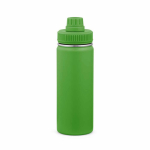 Botella térmica de acero inoxidable reciclado con tapa doble 500ml color verde vista trasera