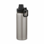 Botella térmica de acero inoxidable reciclado con tapa doble 500ml color plateado