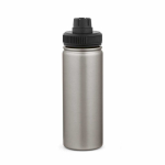 Botella térmica de acero inoxidable reciclado con tapa doble 500ml color plateado vista trasera