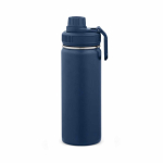 Botella térmica de acero inoxidable reciclado con tapa doble 500ml color azul marino segunda vista