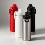 Botella térmica de acero inoxidable reciclado con tapa doble 500ml