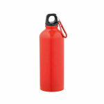 Botella de acero inoxidable reciclado con acabado brillante 510ml color rojo vista frontal