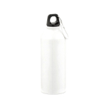 Botella de acero inoxidable reciclado con acabado brillante 510ml color blanco vista frontal