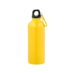 Botella de acero inoxidable reciclado con acabado brillante 510ml color amarillo vista frontal