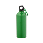 Botella de acero inoxidable reciclado con acabado brillante 510ml color verde vista frontal