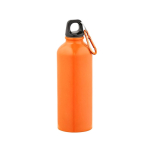 Botella de acero inoxidable reciclado con acabado brillante 510ml color naranja vista frontal