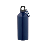 Botella de acero inoxidable reciclado con acabado brillante 510ml color azul marino vista frontal