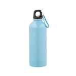 Botella de acero inoxidable reciclado con acabado brillante 510ml color azul claro vista frontal