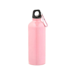 Botella de acero inoxidable reciclado con acabado brillante 510ml color rosa claro vista frontal